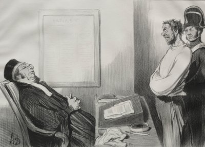द मेन ऑफ जस्टिस, प्लेट 15: आप भूखे थे ... यह एक कारण नहीं है ..., 1845। द्वारा होनोरे ड्यूमियर