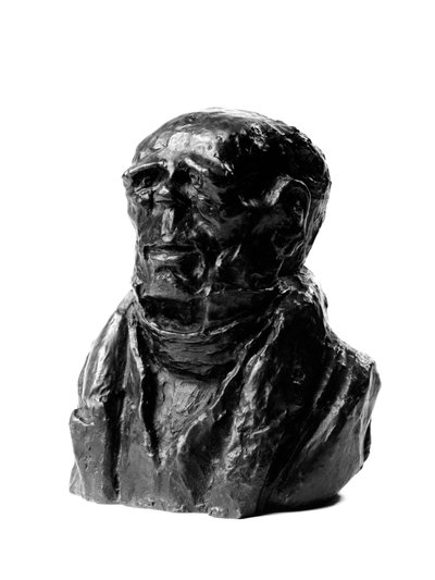 उद्योगपति और प्रतिनियुक्त बेंजामिन डेलेसर्ट (1773-1847) द्वारा "सेलिब्रेट्स डू जस्टे मिलियू" "" कैरिकेचर के बस्ट लोड टर्मिनल टेटू। ”” 19 वीं शताब्दी के होनोर ड्यूमियर (1808-1879) द्वारा मूर्तिकला। आमंत्रण एल 48.2 सेमी एच 17 x एल 13 मुसी द्वारा होनोरे ड्यूमियर