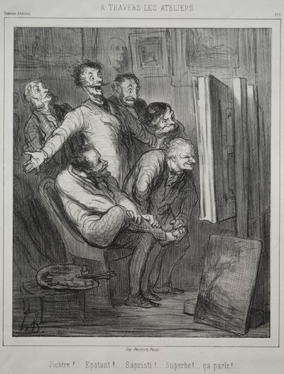 स्टूडियो के माध्यम से, 1862। द्वारा होनोरे ड्यूमियर