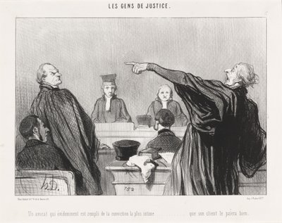 एक वकील जो... अंतरंग... दृढ़ विश्वास... से भरा हुआ है... द्वारा Honoré Daumier
