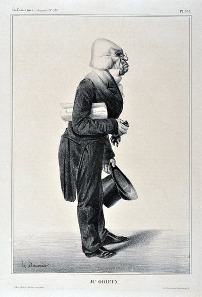 हॉनर ड्यूमियर द्वारा कलाकृति (1808-1879)। १८३३ से चारिवारी की तारीखें: सीरी सेलिब्रेट्स डे ला कैरिकेचर "" एम। ओडिएक्स "" मुसी डेस ब्यूक्स आर्ट्स - पालिस लॉन्गचैम्प, मार्सिले द्वारा होनोरे ड्यूमियर