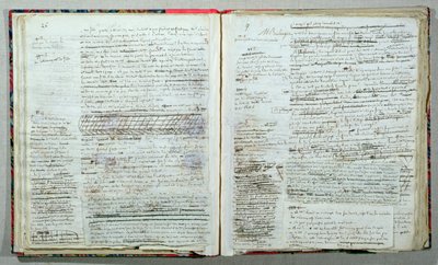 1825 में गुमनाम रूप से प्रकाशित 'वान-क्लोरे' की पांडुलिपि के पृष्ठ 26 और 27 (कागज पर कलम और स्याही) द्वारा होनोर डी बाल्ज़ाक