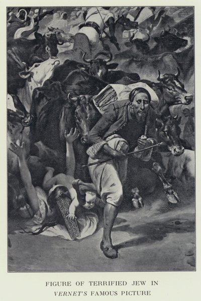 वर्नेट की प्रसिद्ध तस्वीर में भयभीत यहूदी का चित्र - माना जाता है कि बैरन जेम्स रोथ्सचाइल्ड का चित्रण (बी / डब्ल्यू फोटो) द्वारा होरेस (बाद) वर्नेट