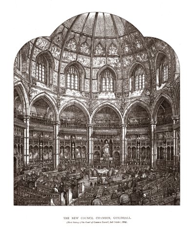 द न्यू काउंसिल चैंबर गिल्डहॉल, 1884, 1886 द्वारा होरेस जोन्स