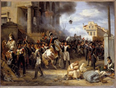 फ्रांस का अभियान: "" ला बैरियर डी क्लिची, 30/03/1814 को पेरिस की रक्षा"" केंद्र में जनरल मोन्सी। एमिल होरेस वर्नेट द्वारा पेंटिंग (1789-1863) 1820 सन। 0,97 x 1,30 वर्ग मीटर द्वारा एमिल जीन होरेस वर्नेट