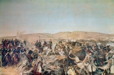 अल्जीरिया की विजय (1830-1847): "" अब्द अल कादर (अब्द-अल-कादर या इब्न मुही अल-दीन अल-हसानी) के स्मला (स्माला) पर कब्जा (1807-1883) तागुइन में औमले के ड्यूक द्वारा द्वारा एमिल जीन होरेस वर्नेट