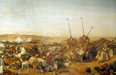 अल्जीरिया की विजय (1830-1847): "" अब्द अल कादर (अब्द-अल-कादर या इब्न मुही अल-दीन अल-हसानी) के स्मला (स्माला) पर कब्जा (1807-1883) तागुइन में औमले के ड्यूक द्वारा द्वारा एमिल जीन होरेस वर्नेट