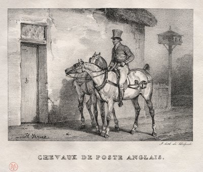 पोस्टल घोड़े, 1823। द्वारा एमिल जीन होरेस वर्नेट