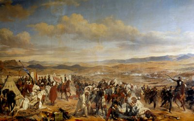 14/08/1844 को सुल्तान में बेटे सिदी मोहम्मद अब्द अल रहमान के मोरक्कन सैनिकों पर मारेचल बुगौद द्वारा जीती गई इस्ली की जीत विस्तार से। होरेस वर्नेट द्वारा पेंटिंग (१७८९-१८६३) १९वीं शताब्दी द्वारा एमिल जीन होरेस वर्नेट