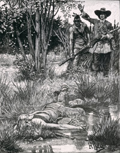 द हापर ऑफ़ द किंग फिलिप, ए। हेमैन द्वारा उत्कीर्ण, हार्पर की पत्रिका, 1883 से द्वारा हावर्ड पाइल
