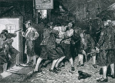 1882 में हार्पर पत्रिका से द प्रेस गैंग इन न्यूयॉर्क द्वारा हावर्ड पाइल
