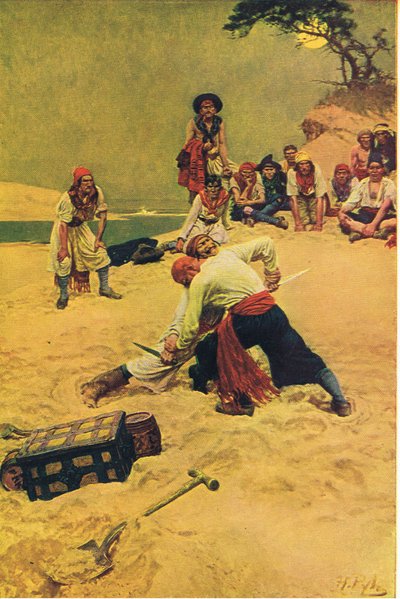 हार्पर एंड ब्रोस, 1921 द्वारा प्रकाशित हॉवर्ड पाइल्‍स बुक ऑफ पाइरेट्स से कप्‍तान कौन होगा द्वारा हावर्ड पाइल
