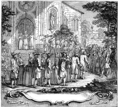 दस गरीब लड़कियों की शादी, 1761, 1885। द्वारा ह्यूबर्ट फ्रेंकोइस ग्रेवेलॉट