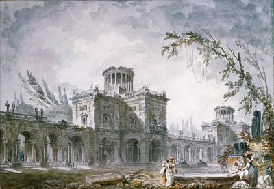 वास्तुकला फंतासी, 1760 द्वारा ह्यूबर्ट रॉबर्ट