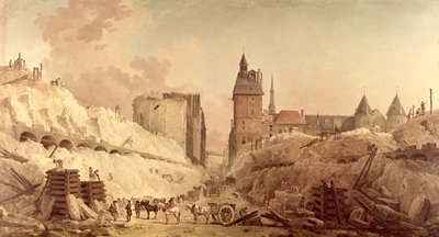 1788 में पोंट एयू चेंज पर सदनों का विध्वंस द्वारा ह्यूबर्ट रॉबर्ट