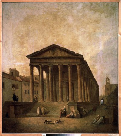 द स्क्वायर हाउस, निम्स, c.1780 द्वारा ह्यूबर्ट रॉबर्ट