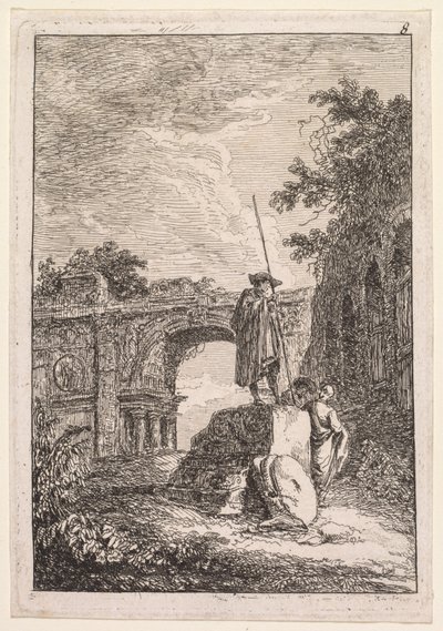 द इवनिंग ऑफ रोम: LArc de triomphe, 1763-1764। द्वारा ह्यूबर्ट रॉबर्ट