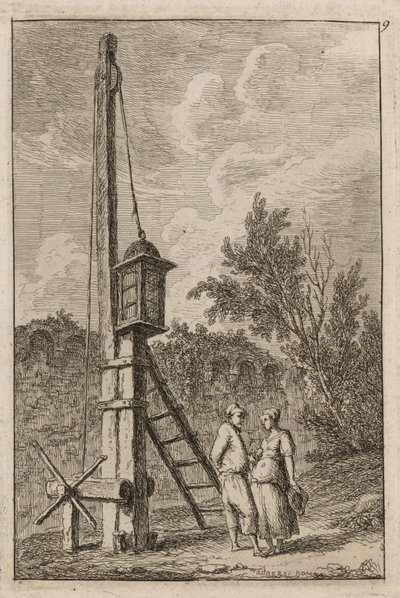 रोम में शाम से प्लेट नौ, 1763-64 द्वारा ह्यूबर्ट रॉबर्ट
