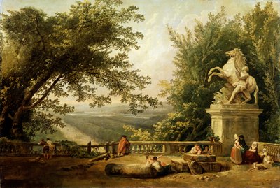 टेरेस रुईन इन ए पार्क, c1780। द्वारा ह्यूबर्ट रॉबर्ट