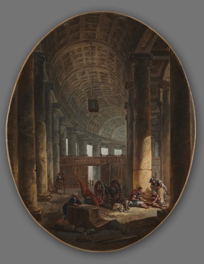 कॉन्क्लेव के दौरान सेंट पीटर के रोम का कर्नलनेड, c.1769 द्वारा ह्यूबर्ट रॉबर्ट