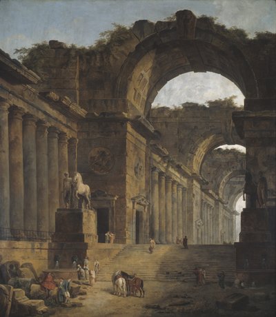 फाउंटेन, 1787-88 द्वारा Hubert Robert