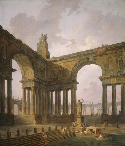 लैंडिंग प्लेस, 1787-88 द्वारा ह्यूबर्ट रॉबर्ट