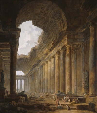 पुराना मंदिर, 1787-88 द्वारा ह्यूबर्ट रॉबर्ट