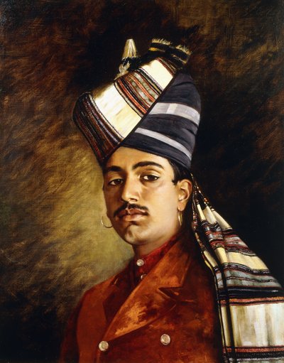 मिलिट्री हेड-ड्रेस (कैनवास पर तेल) में एक सिख का चित्रण द्वारा ह्यूबर्ट वोस