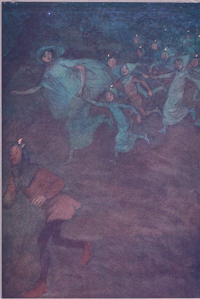 सर ह्यू इवांस, ऐनी पेज, और अन्य, विंडसर के मीरा पत्नियों से चित्रण, 1910 दर्ज करें द्वारा ह्यूग थॉमसन