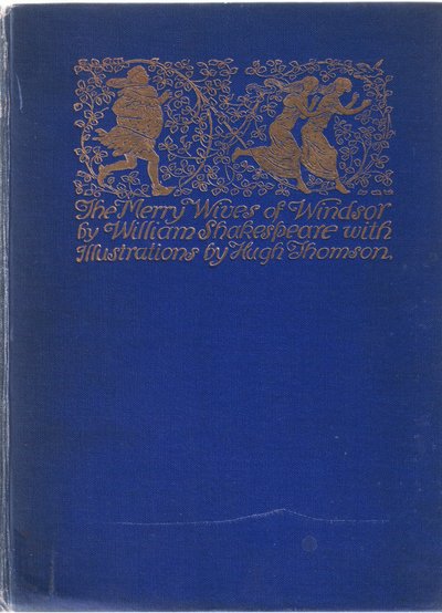 फ्रंट कवर डिज़ाइन, द मीर वाइव्स ऑफ़ विंडसर, 1910 से चित्रण द्वारा ह्यूग थॉमसन