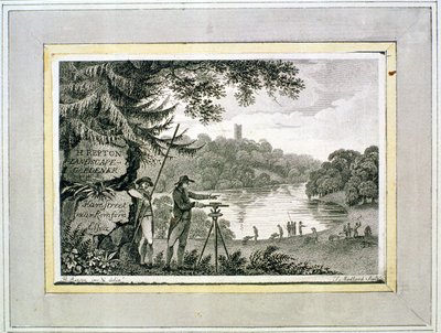 थॉमस मेडलैंड द्वारा उत्कीर्ण हम्फ्रे रेप्टन का कॉलिंग कार्ड (fl.1808-22) द्वारा हम्फ्री रिटन