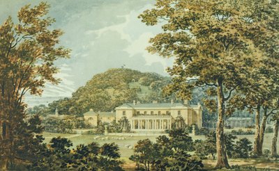 एंटनी हाउस के लिए रेड बुक से, c.1812 परिप्रेक्ष्य में, पूर्व की ओर वाला दक्षिण मोर्चा द्वारा हम्फ्री रिटन