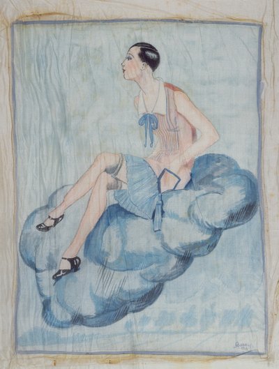 ला गरकोने, सी। 1925-30 (चित्रित रेशम) द्वारा हंगेरियन स्कूल