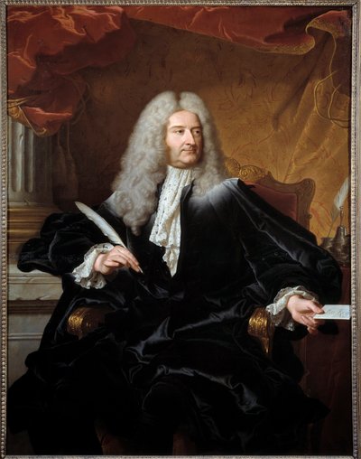 लुई जर्मेन डी चाउवेलिन (1685-1762) का पोर्ट्रेट, मार्क्विस डी ग्रोस्बोइस, विदेश मामलों के राज्य सचिव और हयासिंथे रिगौड (1659-1743) 1727 सन द्वारा सील पेंटिंग के गार्ड। 1,11x1,46 मीटर टूलूज़ म्यूज़ी डेस ऑगस्टिन्स - लुई जर्मेन डे चो का पोर्ट्रेट द्वारा जलकुंभी फ्रेंकोइस रिगौड