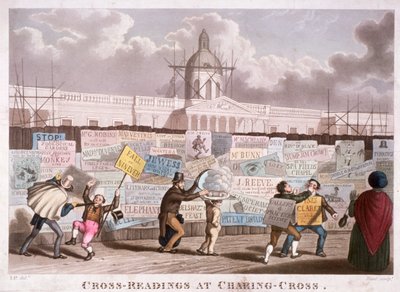 चेरिंग-क्रॉस पर क्रॉस-रीडिंग, लंदन, 1835 द्वारा आईपी