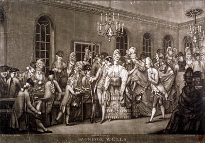 Bagnigge Wells, लंदन, 1772 में एक भीड़ भरे कमरे का दृश्य। द्वारा आईआर स्मिथ