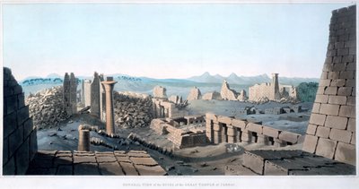 1820 में कार्नैक, मिस्र में महान मंदिर के अवशेषों का सामान्य दृश्य द्वारा मैं क्लार्क