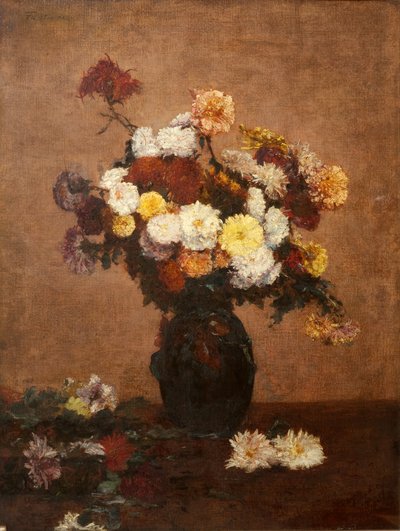 फूलदान में फूल, 1872 द्वारा Ignace Henri Jean Fantin Latour