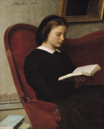 द रीडर, 1861 द्वारा Ignace Henri Jean Fantin Latour