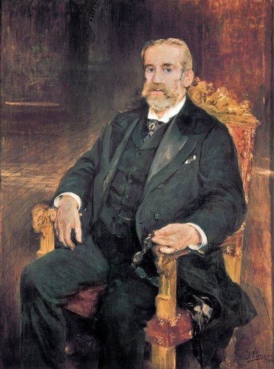 फ़्रांसिस्को रोमेरो रोबल्डो का पोर्ट्रेट (1838-1906), स्पेनिश राजनीतिज्ञ द्वारा इग्नासिओ पिनाजो कैमरलेच