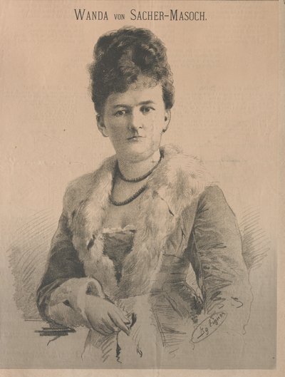लेखक वांडा वॉन सचर-मसोच, नी एंजेलिका अरोरा रुमेलिन, 1879। द्वारा इग्नाज़ मालिक