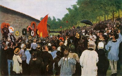 1883, 1965 में पेरिस में कब्रिस्तान में कम्युनिस्टों की दीवार द्वारा वार्षिक उत्सव। द्वारा इल्या एफिमोविच रेपिन