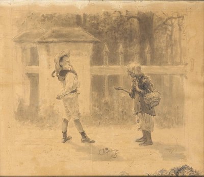 लड़की भीख, 1889 द्वारा इल्या एफिमोविच रेपिन