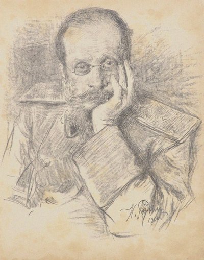 संगीतकार सेसर एंटोनोविच कुई 1835-1918, 1900 का चित्र। द्वारा इल्या एफिमोविच रेपिन