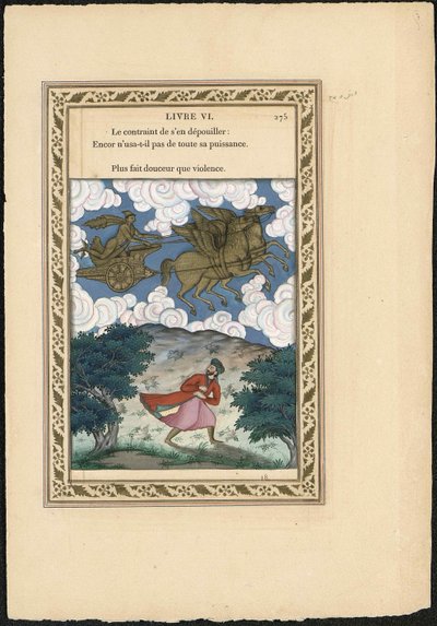 कुल्हाड़ी और उत्तरी सूर्य और हवा, 1837-1839। द्वारा इमाम बख्श लाहौरी