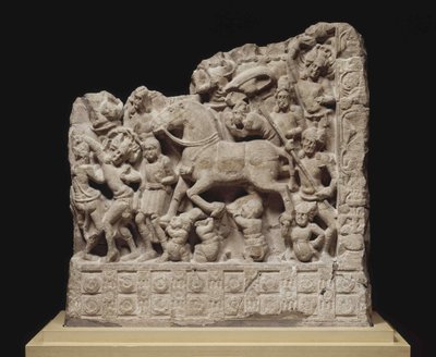 सिद्धार्थ गौतम का महान प्रस्थान, दूसरा सेन। विज्ञापन। द्वारा भारतीय कला।