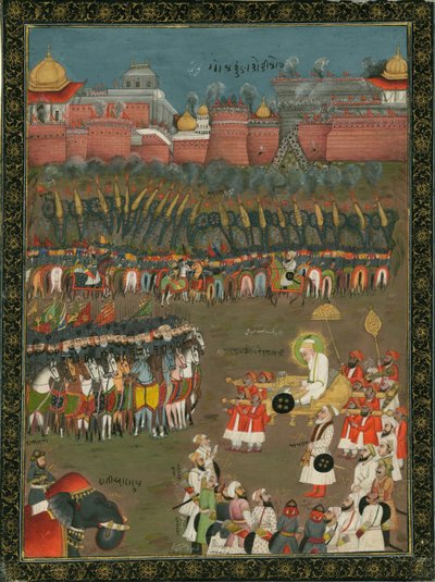 1687 में मुगल सम्राट औरंगजेब द्वारा गोलकुंडा की विजय, 1760 ई द्वारा भारतीय कला