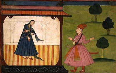 52.4 'रसमंजरी' की शोकग्रस्त नायिका, देवीदास के पुत्र गोलू, बसोहली कोर्ट, नूरपुर, पहाड़ी स्कूल के कलाकार को जिम्मेदार ठहराती है द्वारा इंडियन स्कूल