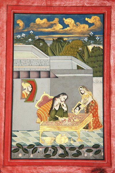 द लव्ड वन की झलक, (कागज पर अपारदर्शी wc) द्वारा इंडियन स्कूल