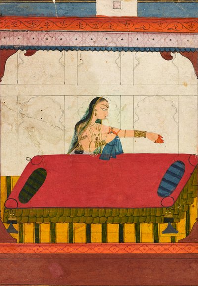 एक अलौकिक प्रेमी, एक रसमंजरी से टुकड़ा, c.1710 द्वारा इंडियन स्कूल
